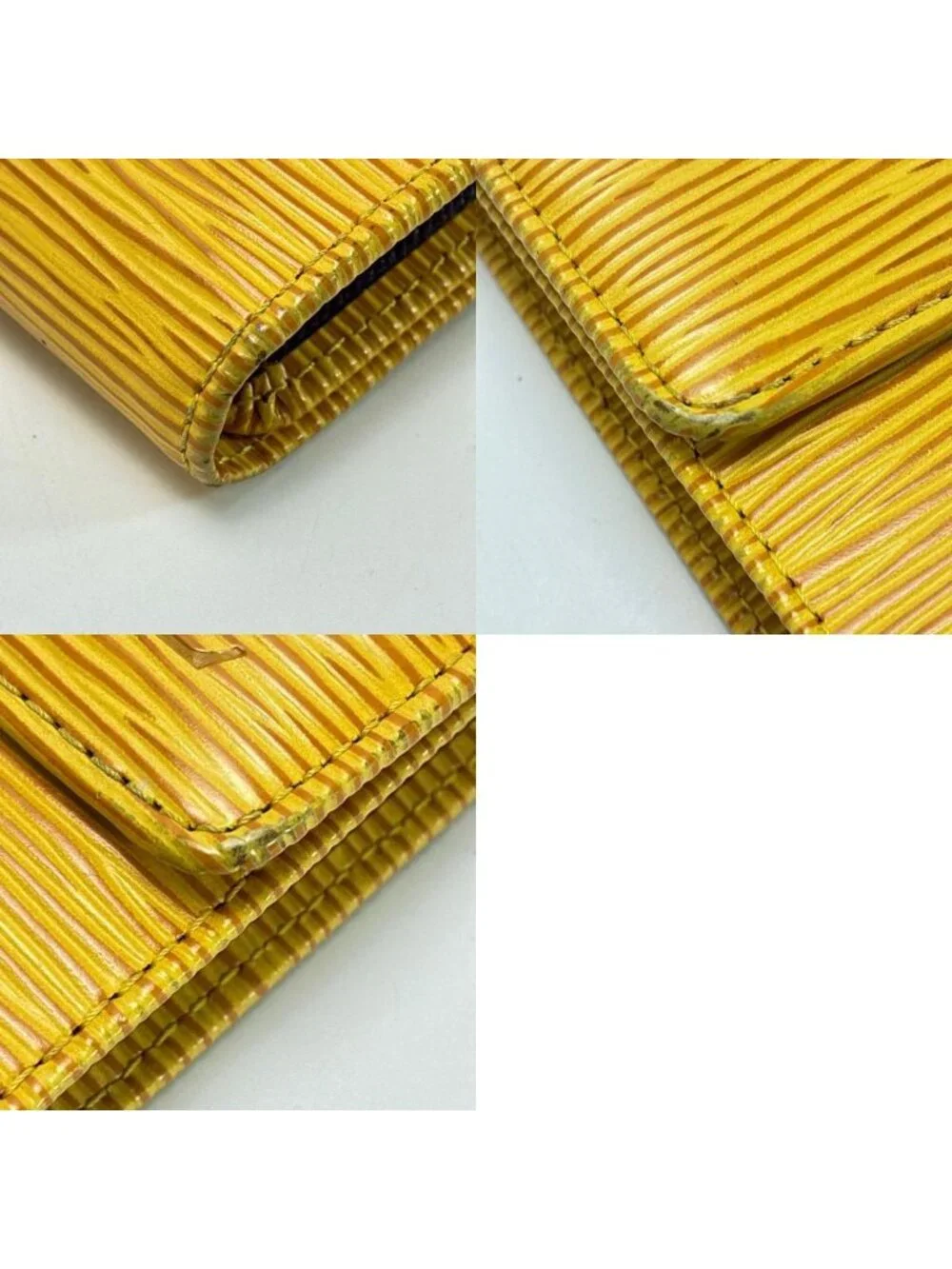 Louis Vuitton Epi Porte Tresor International Tassili Yellow Trifold Wallet